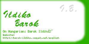 ildiko barok business card